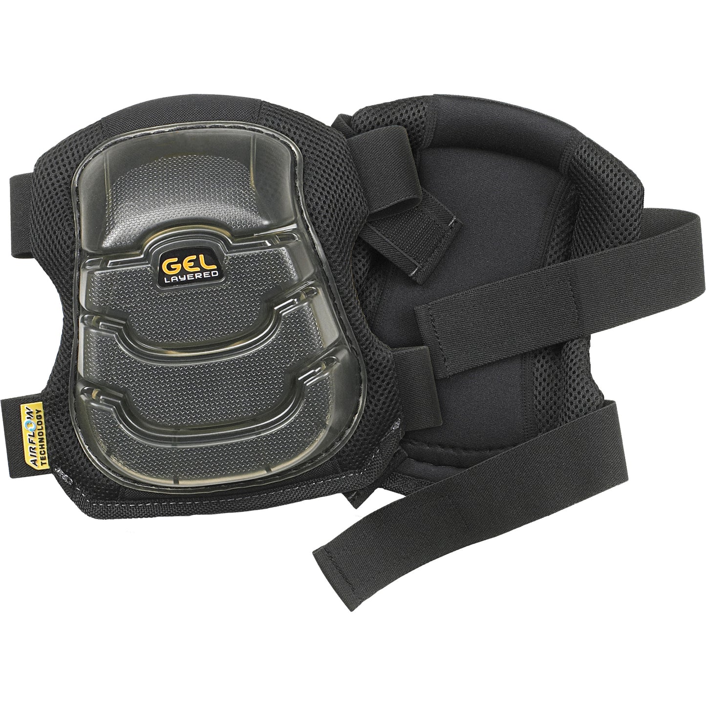 Kuny's ToolWorks™ AirFlow™ Kneepads, Hook and Loop Style, Plastic Caps, Foam/Gel Pads