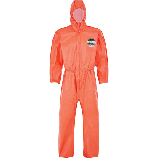Lakeland MicroMax® NS Coverall with Elastic Hood, Cuffs, Waist & Ankles, 3X-Large, Orange, Microporous