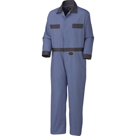 Pioneer 5133T Coveralls with Concealed Brass Buttons, Men's, Navy Blue, Size 52