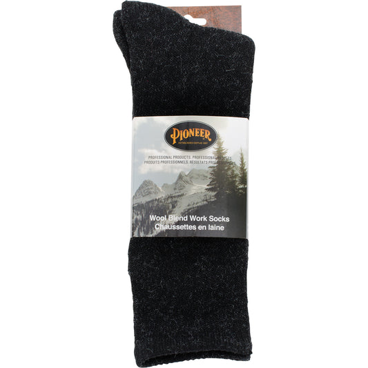 Pioneer 124B Thermal Socks, Unisex, One Size, Black, Wool Blend