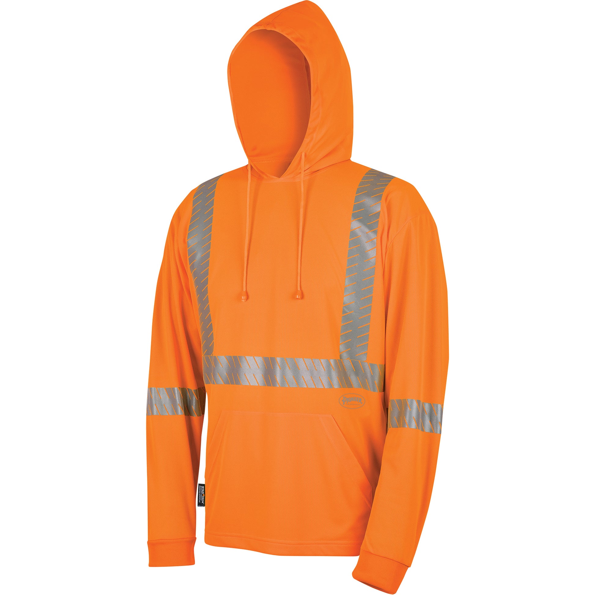 Pioneer 6964 Bird's-Eye Safety Hoodie, X-Large, High Visibility Orange