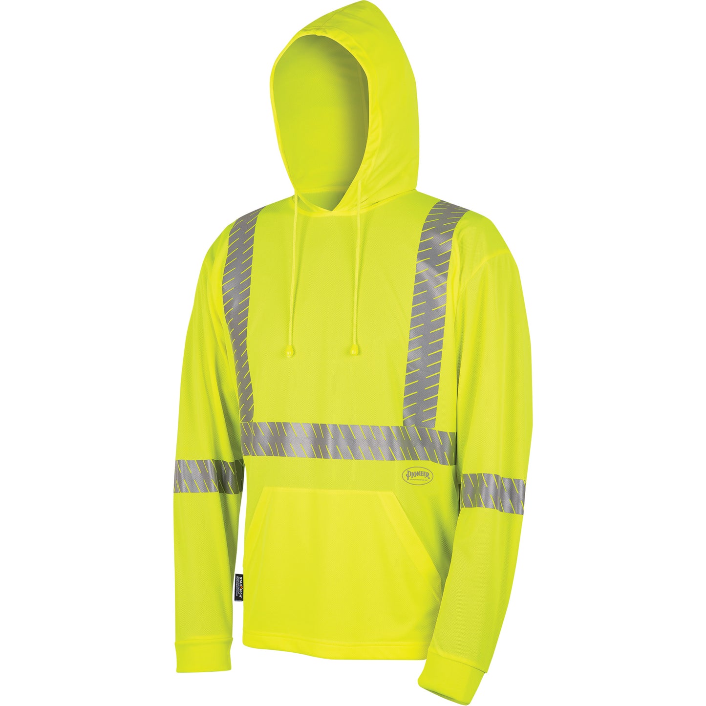 Pioneer 6965 Bird's-Eye Safety Hoodie, 2X-Large, High Visibility Lime-Yellow