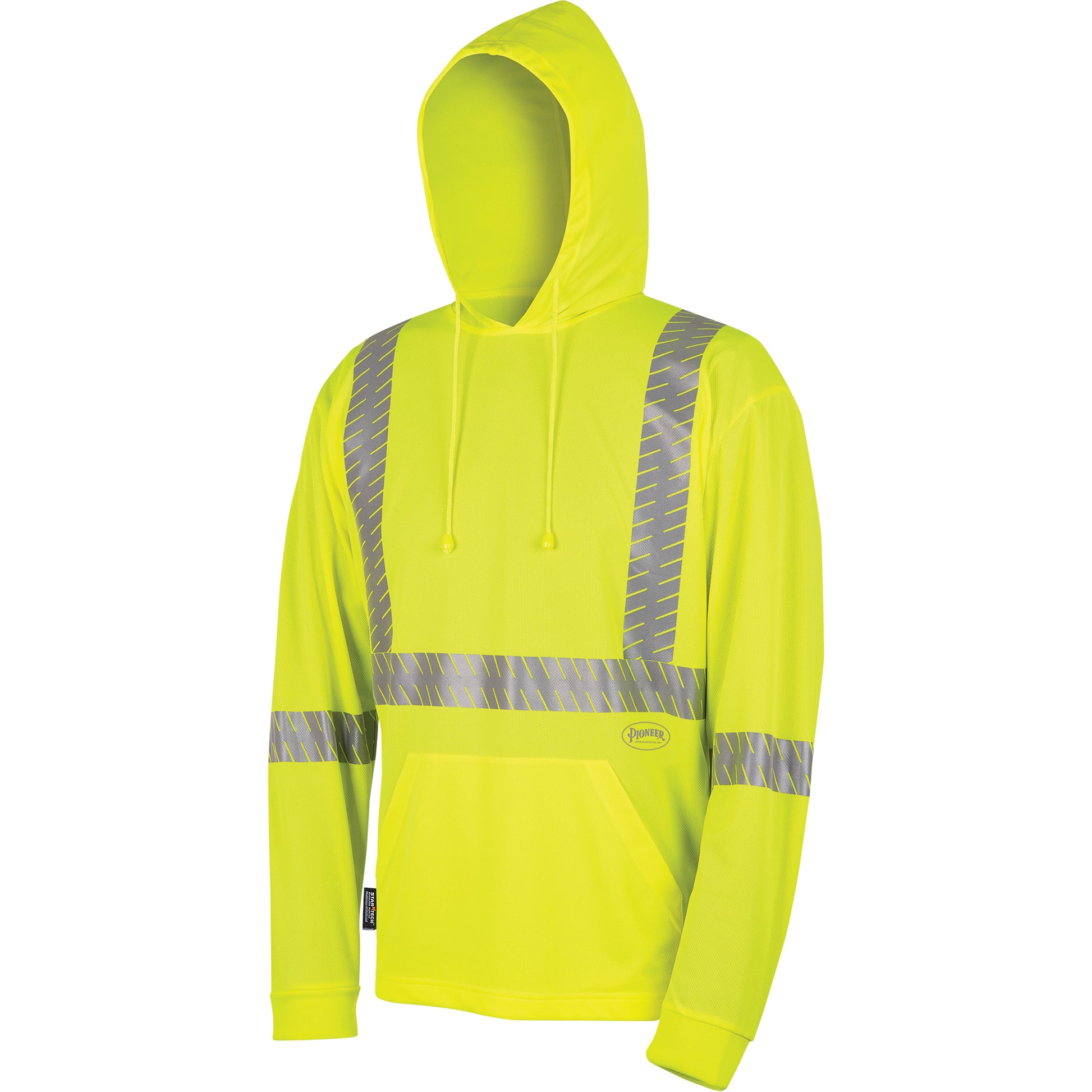 Pioneer 6965 Bird's-Eye Safety Hoodie, 2X-Large, High Visibility Lime-Yellow