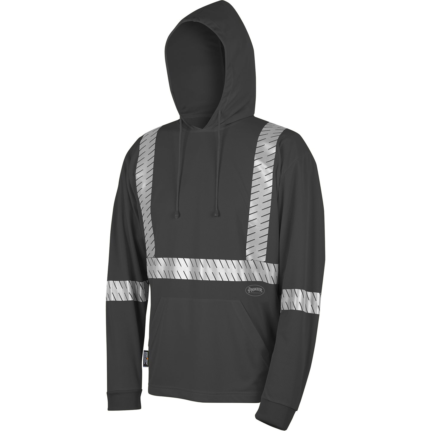 Pioneer 6966 Bird's-Eye Safety Hoodie, Large, Black