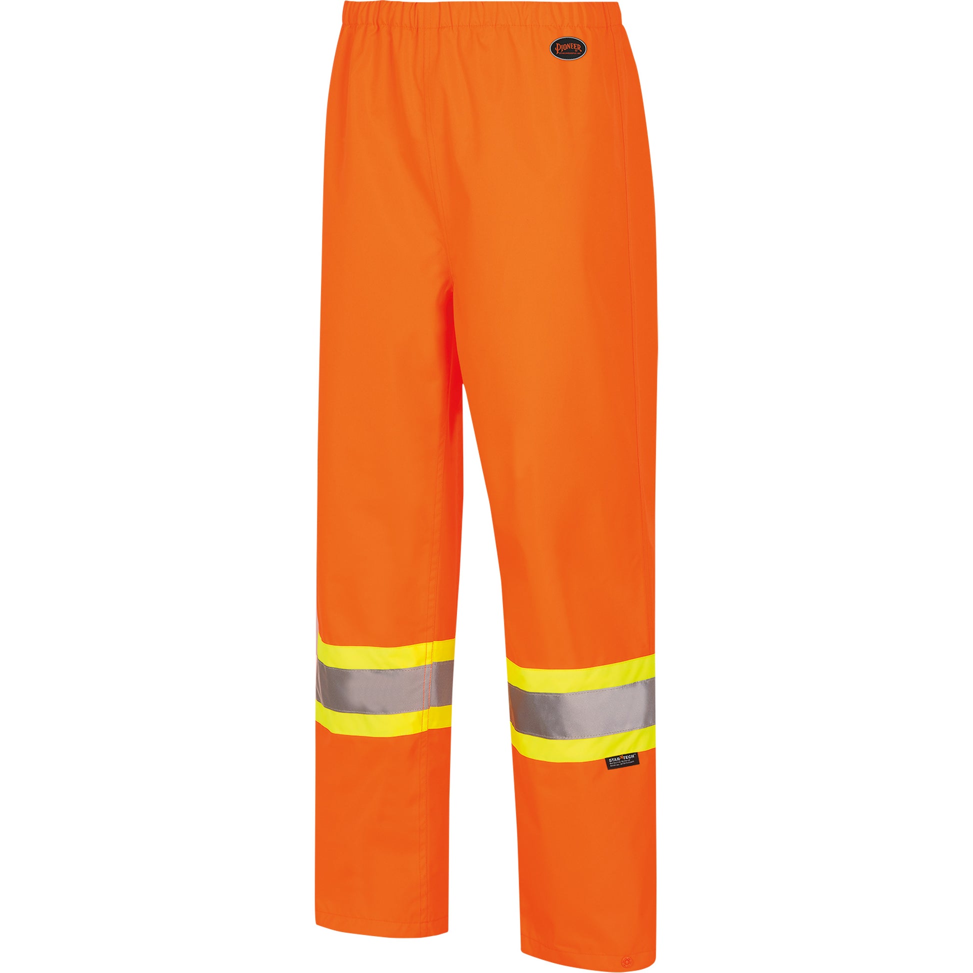 Pioneer 5627W Women's Waterproof Bib Pants, Polyester/Polyurethane, Large, High Visibility Orange