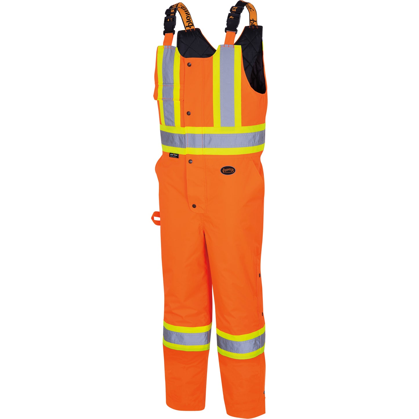 Pioneer 5040 Waterpoof Quilted Safety Overalls, Polyester, Large, High Visibility Orange