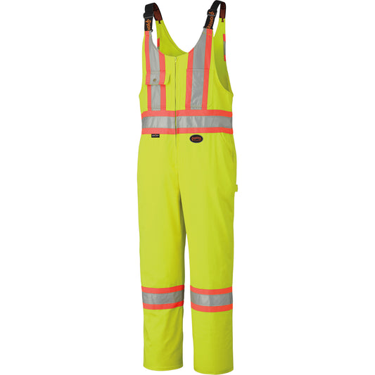 Pioneer 6616T High-Visibility Heavy-Duty Overalls, Poly-Cotton, 50 (Tall), High Visibility Lime-Yellow
