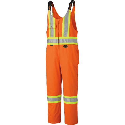 Pioneer 6617ZT High-Visibility Safety Overalls with Leg Zippers, Poly-Cotton, 42 (Tall), High Visibility Orange
