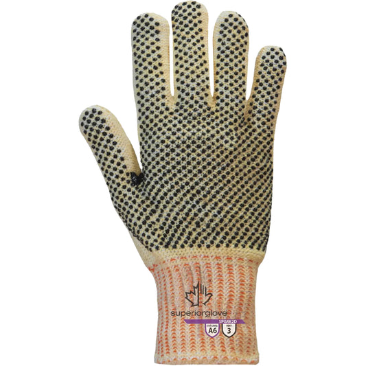 Superior Glove Works Ltd. Contender™ SPGRK2D Cut Resistant Gloves, Size Medium, 7 Gauge, PVC Coated, Kevlar®/Engineered Yarn Shell, ASTM ANSI Level A6