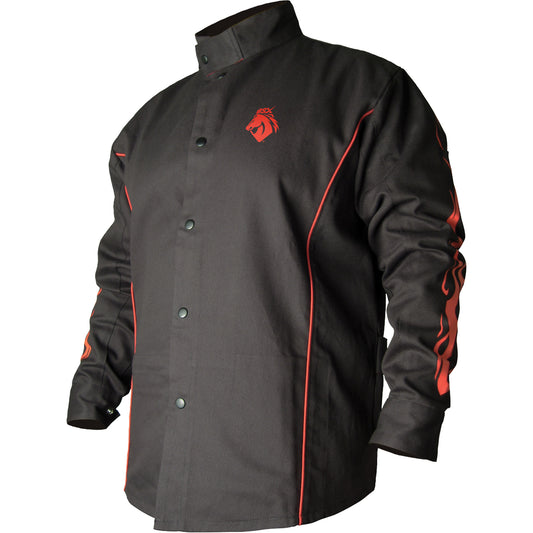  BSX® Contoured FR Welding Jacket, Cotton, X-Large, Black