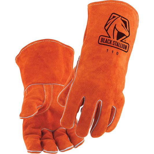  Select Shoulder Stick Glove, Split Cowhide, Size Small