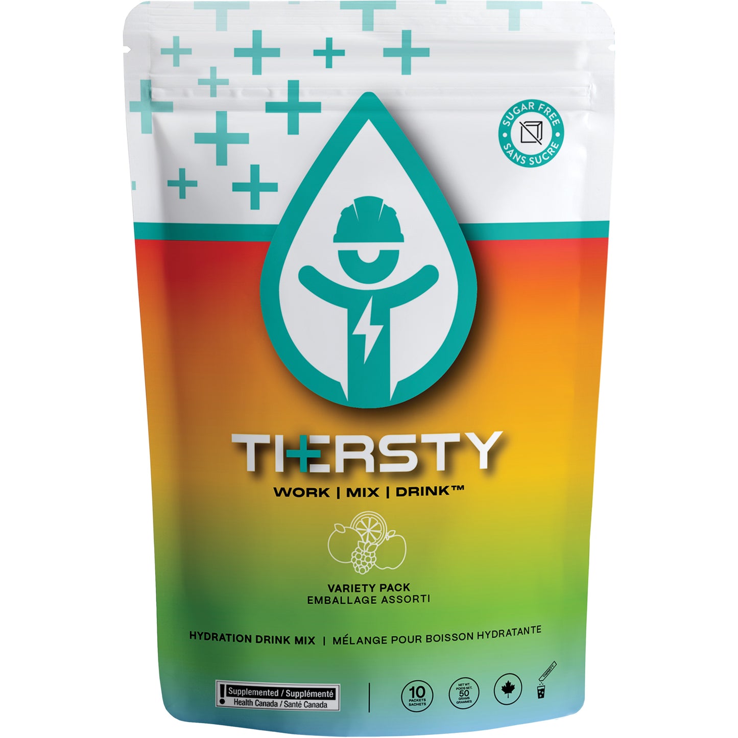 THERSTY HYDRATION Hydration Drink Mix, Single Serve, Mixed Flavours