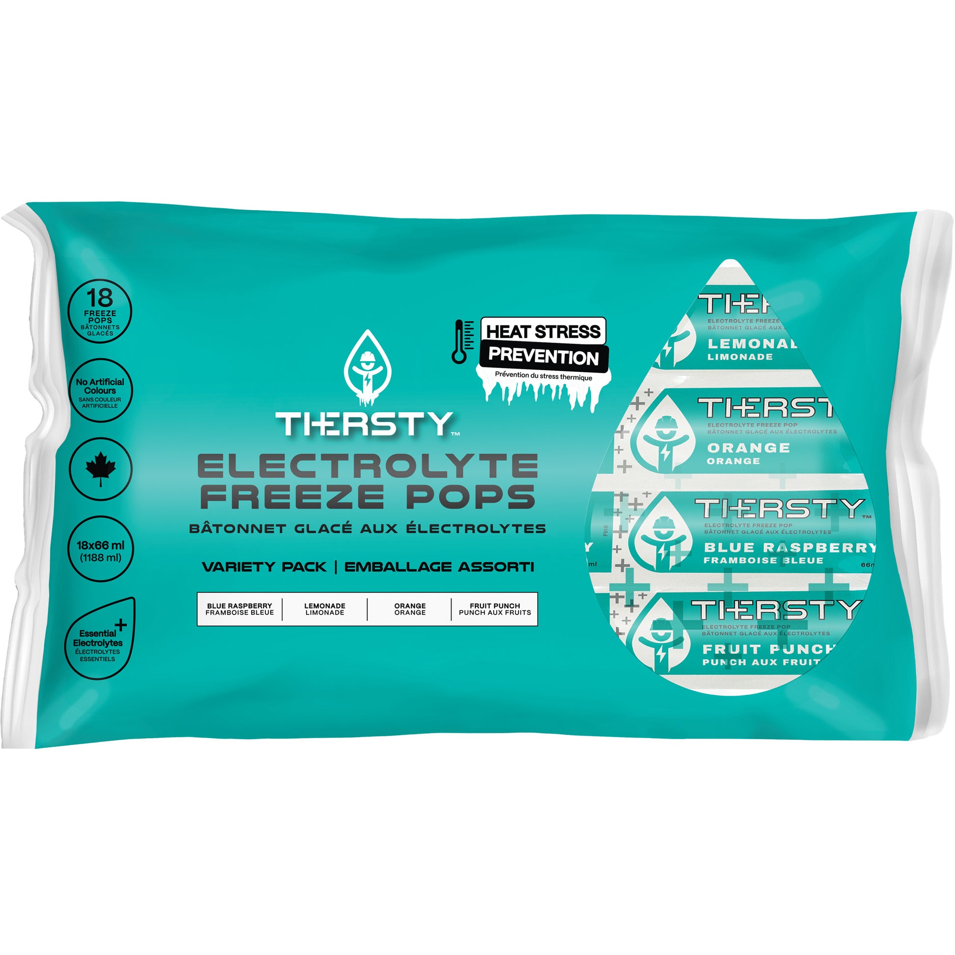 THERSTY HYDRATION Hydration Drink Freeze Pops, Frozen, Mixed Flavours