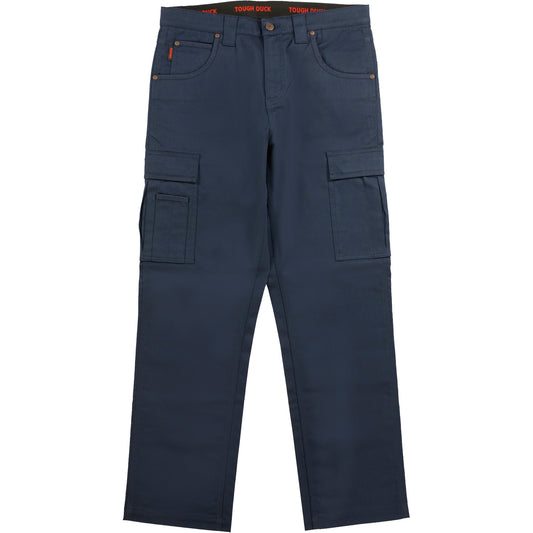 Tough Duck WP101 Work Pants, Cotton/Spandex, Navy Blue, Size 10, 32 Inseam