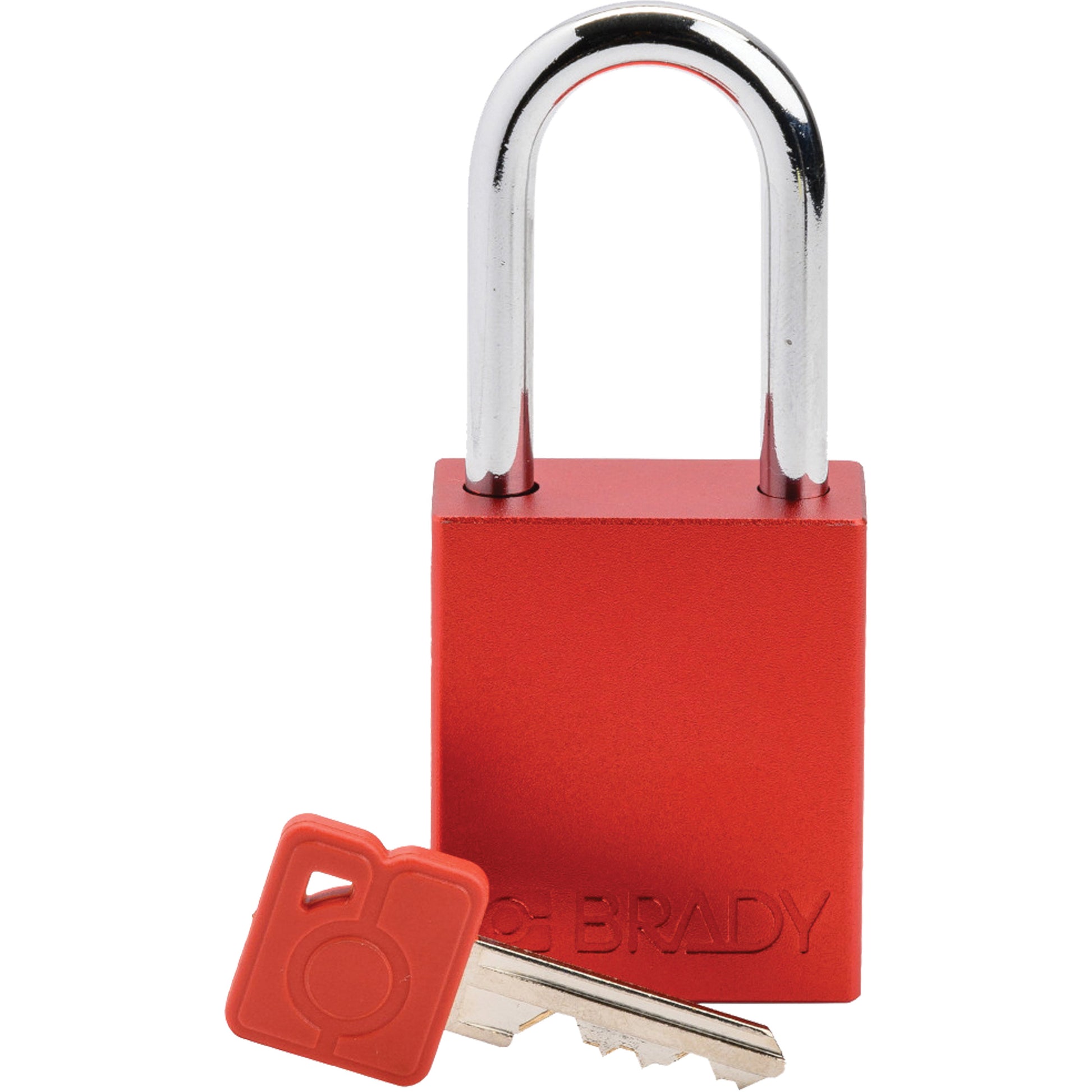 Brady Lockout Padlock, Safety Padlock, Keyed Different, Aluminum, 1-1/2" Width
