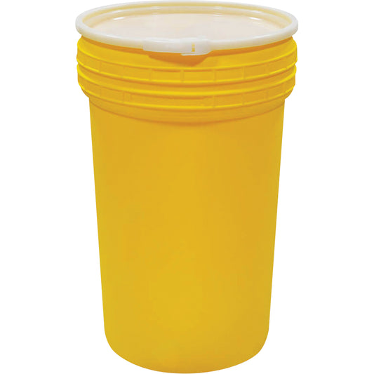 Enpac Plastic Lab Pack Nestable Drum with Lever-Lock, 55 US gal., Mobile
