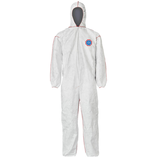Dupont Personal Protection SFR Coveralls with Hood, 4X-Large, White, Tyvek® 400