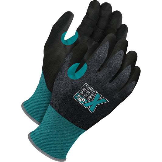Bob Dale Gloves Cut-X Cut-Resistant Touchscreen Gloves, Size 7, 21 Gauge, Polyurethane Coated, Polyester/HPPE/Glass Fibre Shell, ASTM ANSI Level A2