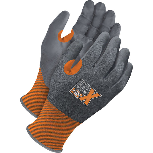 Bob Dale Gloves Cut-X Cut-Resistant Touchscreen Gloves, Size 8, 21 Gauge, Foam NBR Coated, Stainless Steel/HPPE/Glass Fibre Shell, ASTM ANSI Level A4