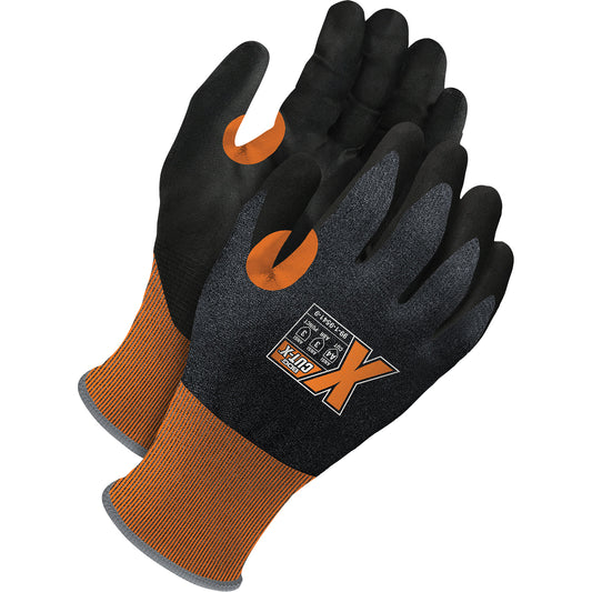 Bob Dale Gloves Cut-X Cut-Resistant Touchscreen Gloves, Size 8, 21 Gauge, Polyurethane Coated, Polyester/Stainless Steel/HPPE Shell, ASTM ANSI Level A4