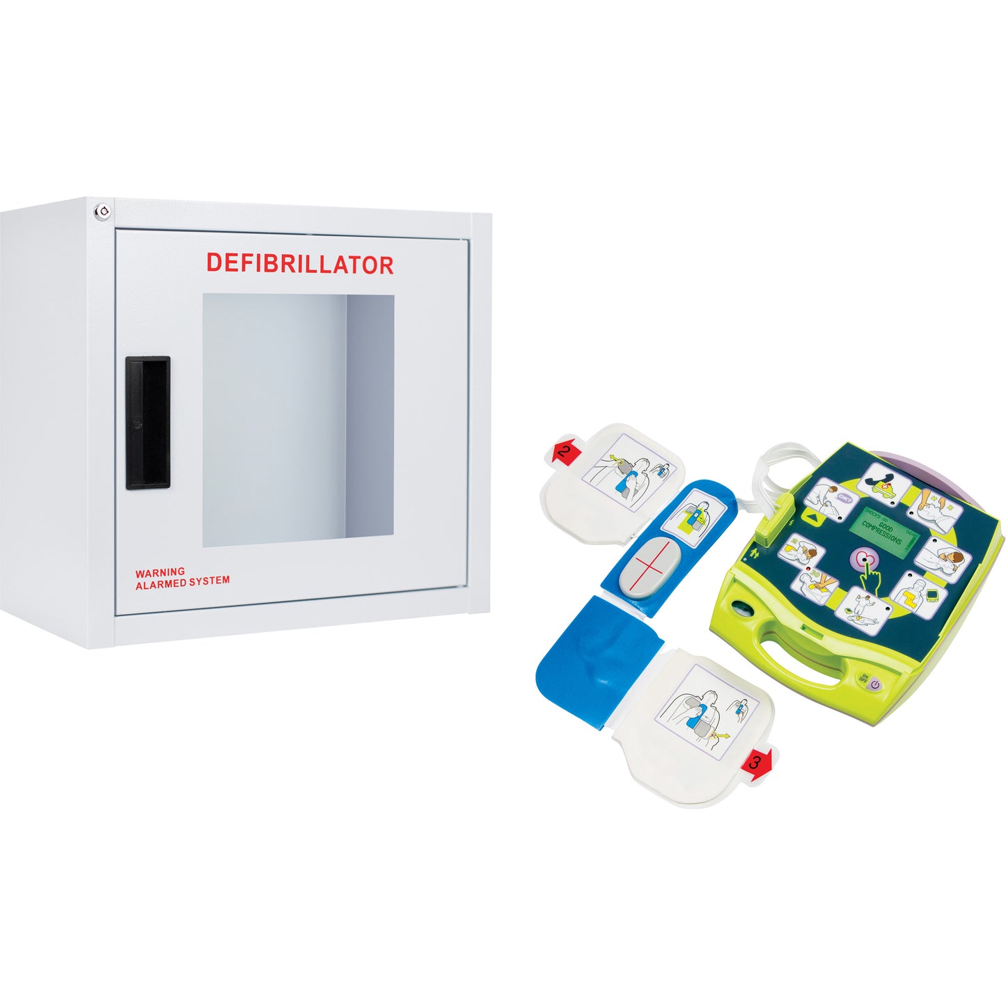 Zoll AED Plus® Defibrillator & Wall Cabinet Kit, Semi-Automatic, English, Class 4