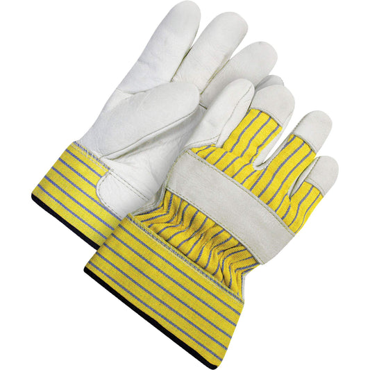 Bob Dale Gloves Lined Fitter's Gloves with Safety Cuff, 2X-Large, Grain Cowhide Palm, Acrylic-Pile Inner Lining