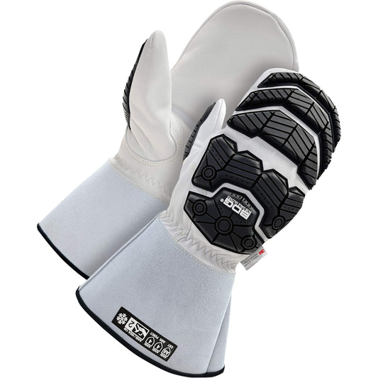 Bob Dale Gloves Lined Mitts with 5" Cuff, Size 3X-Large, Goatskin Shell, ASTM ANSI Level A6