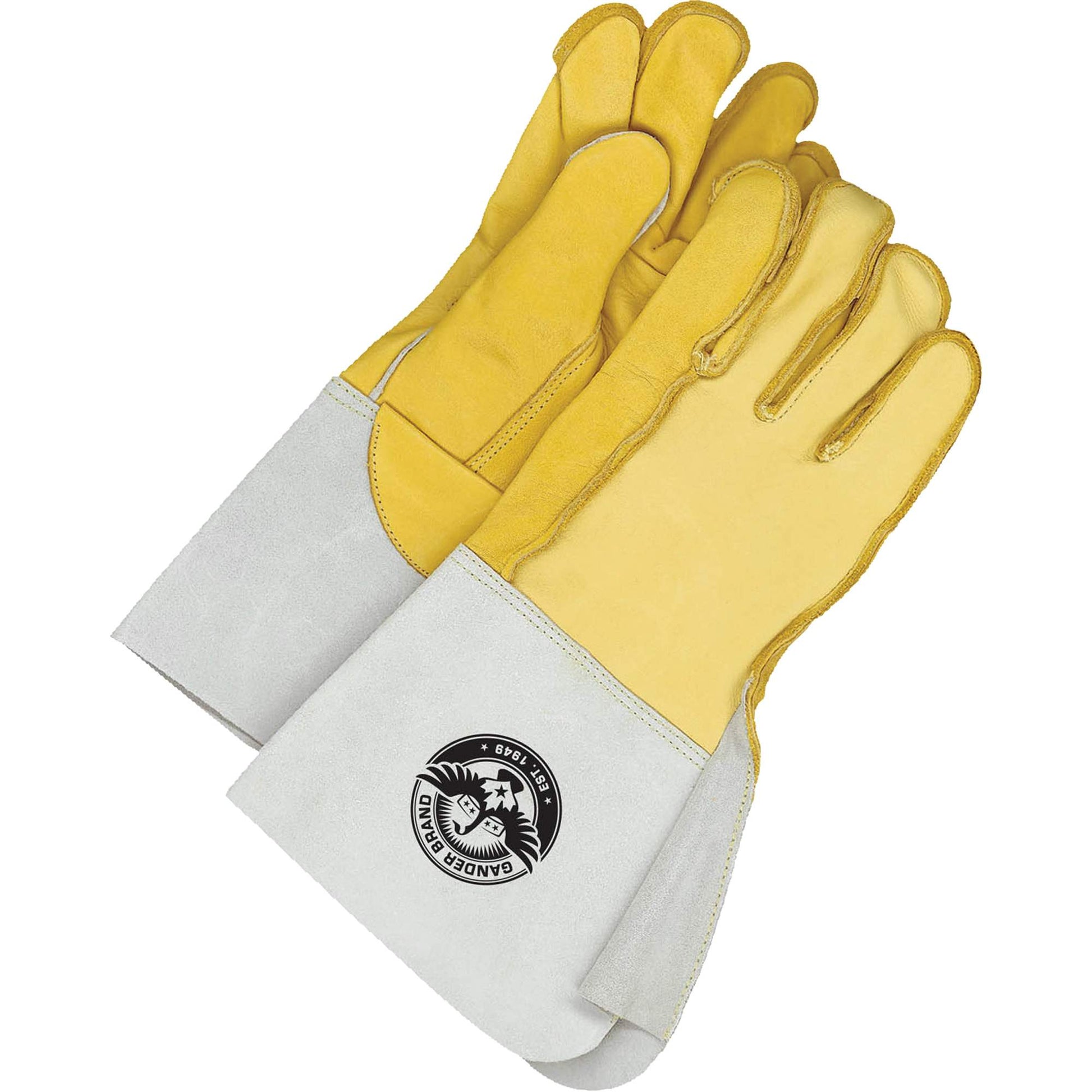 Bob Dale Gloves Welder's Gloves with 5.5" Cuff, Grain Cowhide, Size 10.5