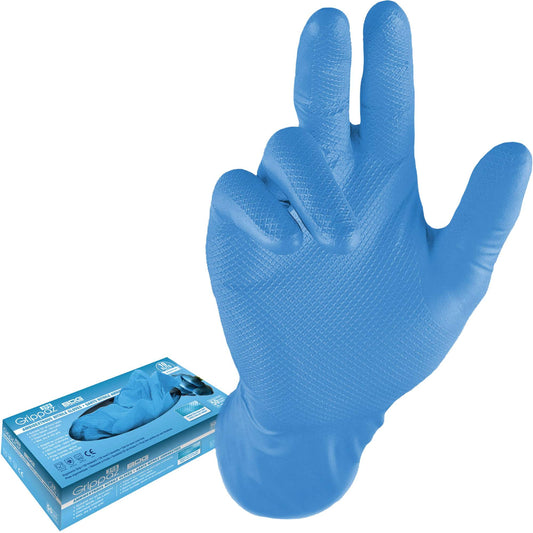 Bob Dale Gloves Disposable Gloves, 3X-Large, Nitrile, 8-mil, Powder-Free, Blue