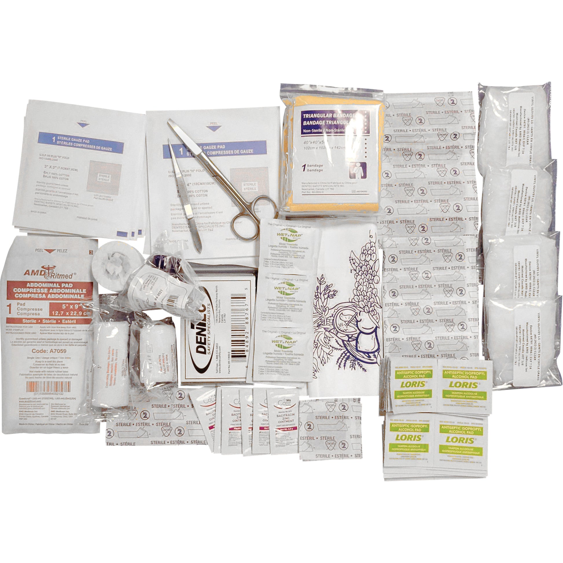 Dentec Shield™ Basic First Aid Kit Refill, Meets CSA Z1220-17 Type 2 Low-Risk Environment, Small (2-25 Workers)