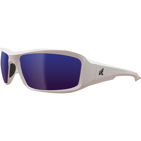 Edge Safety Eyewear Brazeau Safety Glasses, Blue Mirror Lens, Anti-Scratch/Polarized, ANSI Z87+/MCEPS GL-PD 10-12/Meets/Exceeds CSA Z94.3