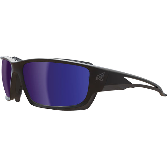 Edge Safety Eyewear Kazbek Safety Glasses with Gasket, Blue Mirror Lens, Anti-Scratch/Polarized, ANSI Z87+/MCEPS GL-PD 10-12/Meets/Exceeds CSA Z94.3