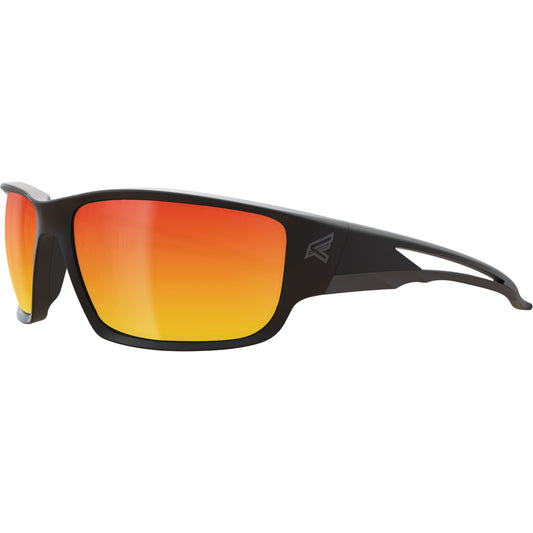 Edge Safety Eyewear Kazbek Safety Glasses, Red/Mirror Lens, Anti-Scratch, ANSI Z87+/MCEPS GL-PD 10-12/Meets/Exceeds CSA Z94.3