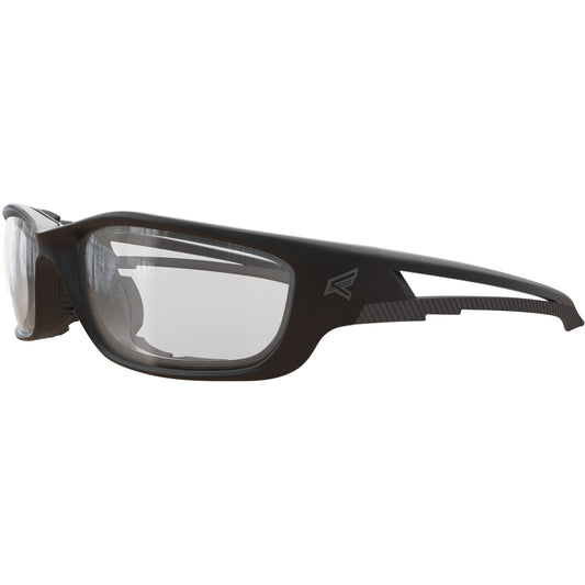 Edge Safety Eyewear Kazbek XL Safety Glasses with Gasket, Clear Lens, Anti-Scratch/Vapour Barrier, ANSI Z87+/MCEPS GL-PD 10-12/Meets/Exceeds CSA Z94.3