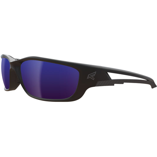 Edge Safety Eyewear Kazbek XL Safety Glasses, Blue Mirror Lens, Anti-Scratch, ANSI Z87+/MCEPS GL-PD 10-12/Meets/Exceeds CSA Z94.3