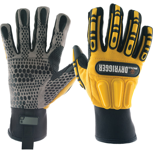 Impacto The Original Dryrigger Gloves, 8/Medium, Suede Palm, Slip-On Cuff