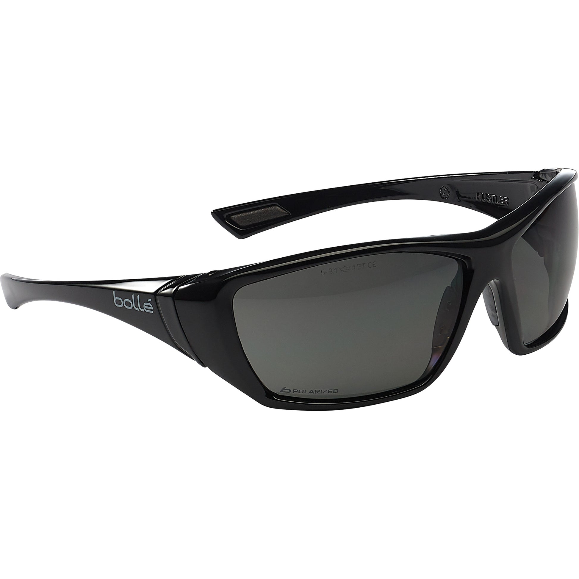 Bollé Safety Hustler Hydrophobic Wraparound Safety Glasses, Smoke Lens, Anti-Fog/Anti-Scratch, Meets/Exceeds CSA Z94.3
