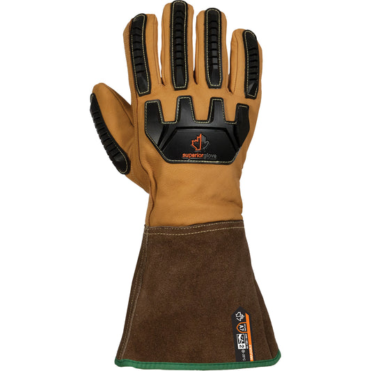 Superior Glove Works Ltd. Endura® 378TXTVBG Cold-Rated Impact & Cut Resistant Winter Gloves, Size Small, Thinsulate™/Cowhide Shell, ASTM ANSI Level A7