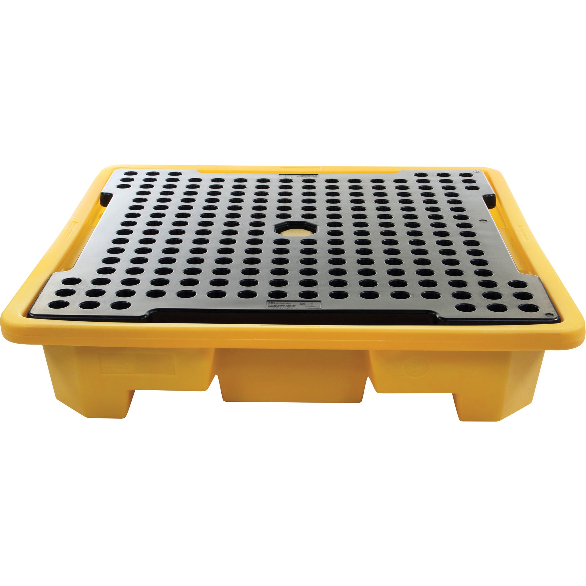 Zenith Safety Products 4-Drum Spill Pallet, 66 US gal. Spill Capacity, 57.5" x 57.5" x 12"
