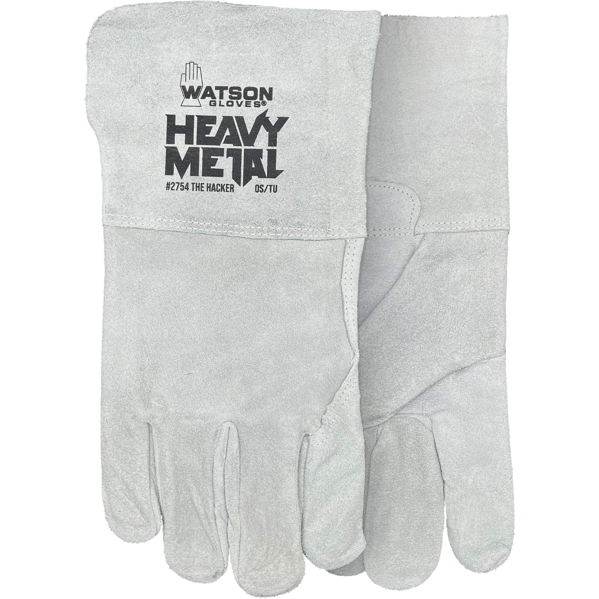 Watson Gloves The Hacker Welding Gloves, Split Cowhide, Size One Size