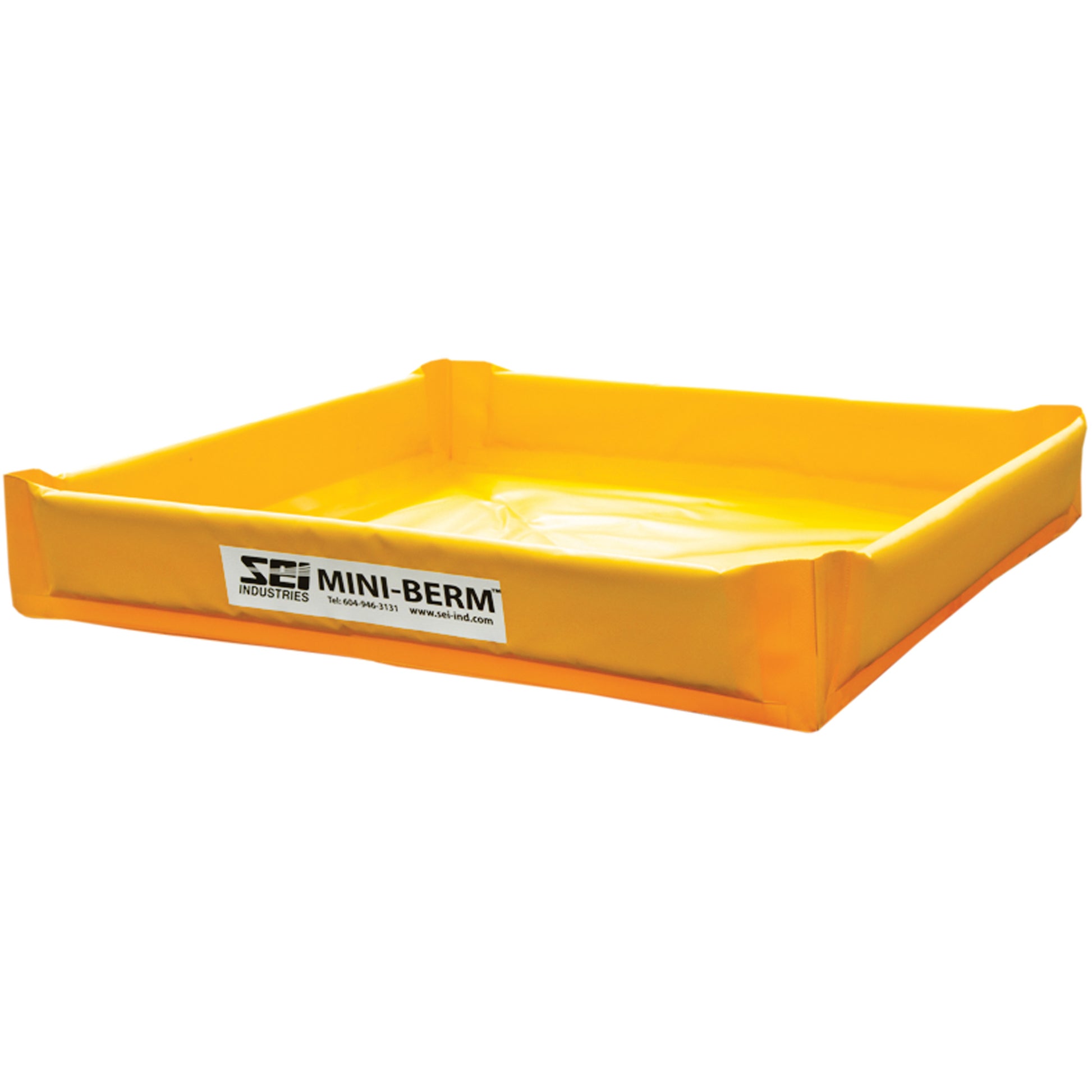 SEI Industries Yellow PVC Mini-Berm, 34 US gal. Capacity, 3' W x 3' L x 6" H