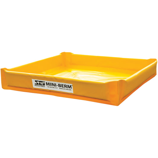 SEI Industries Yellow PVC Mini-Berm, 34 US gal. Capacity, 3' W x 3' L x 6" H