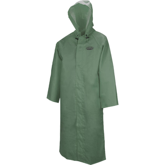  851 Hurricane Long Coat with Detachable Hood, Medium, Green