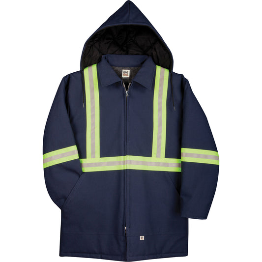 Big Bill Premium Duck Parka with Reflective Material, Navy Blue, Large