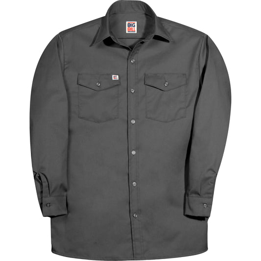 Big Bill Premium Long-Sleeve Work Shirt, Men's, 2X-Large, Charcoal