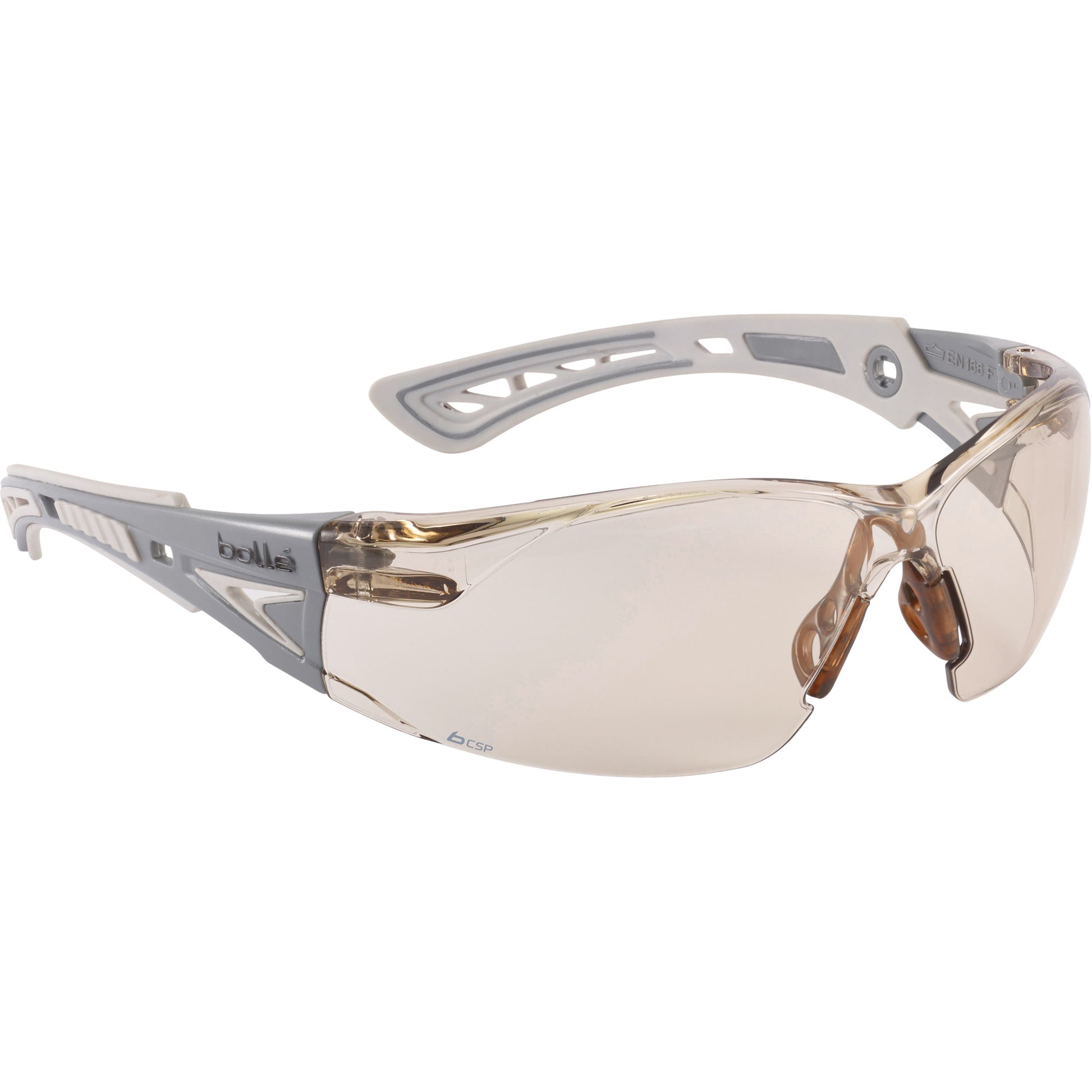 Bollé Safety RUSH+ Safety Glasses, Copper Lens, Anti-Fog/Anti-Scratch