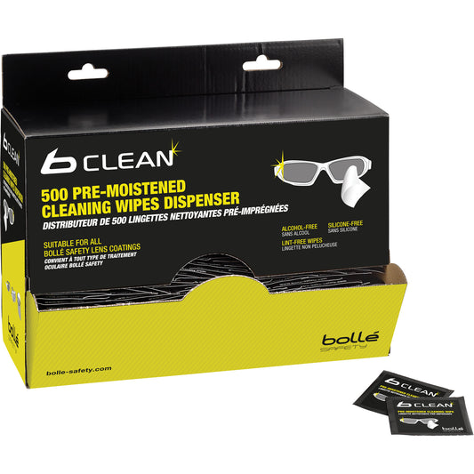 Bollé Safety B-Clean B500 Pre-Moistened Cleaning Wipes