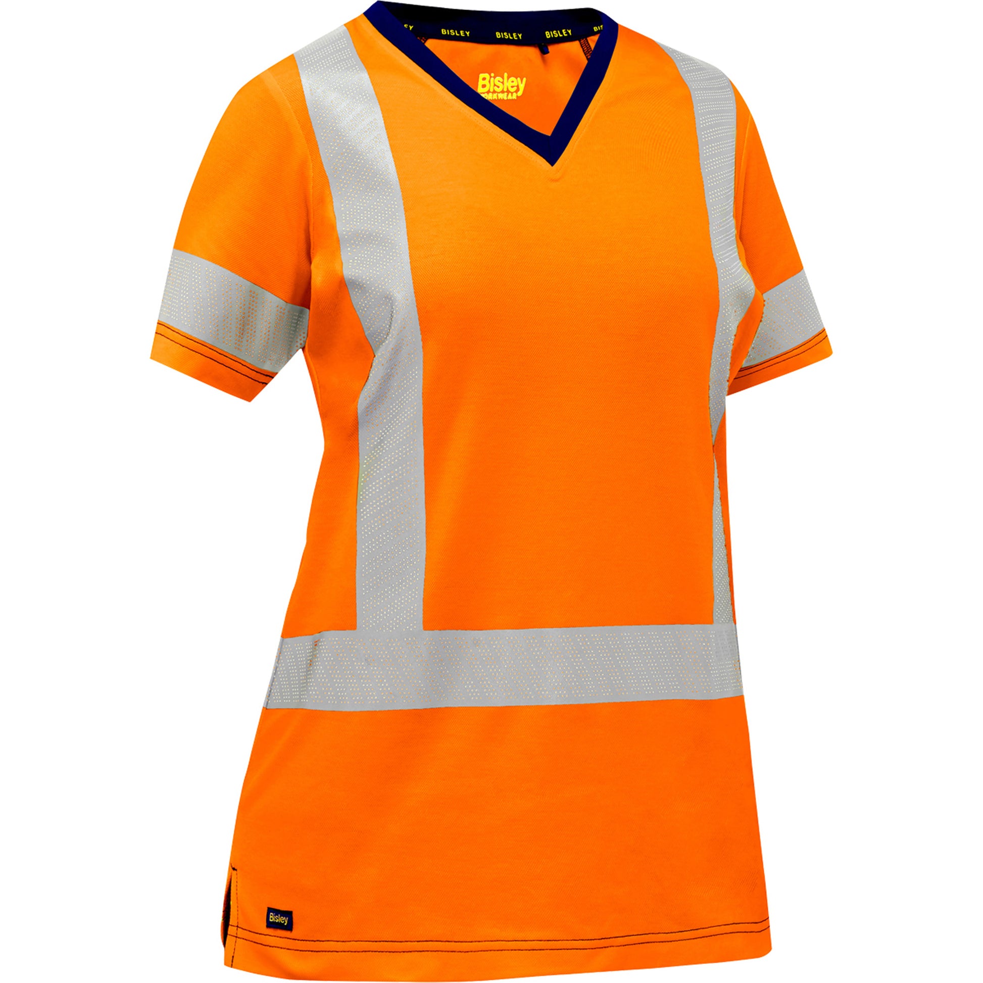 Protective Industrial Products Bisley® Women's X-Back Short Sleeve Shirt, Poly-Cotton, 3X-Large, High Visibility Orange
