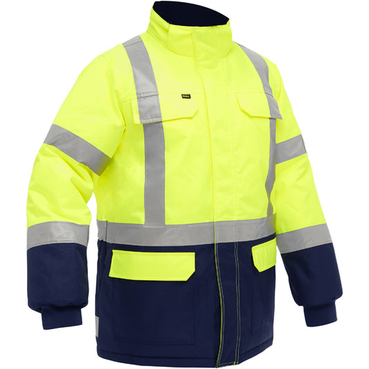 Protective Industrial Products Bisley® X-Back Extreme Cold Jacket with Navy Bottom, Polyester, High Visibility Lime-Yellow, Large
