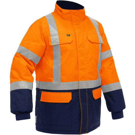 Protective Industrial Products Bisley® X-Back Extreme Cold Jacket with Navy Bottom, Polyester, High Visibility Orange, 4X-Large